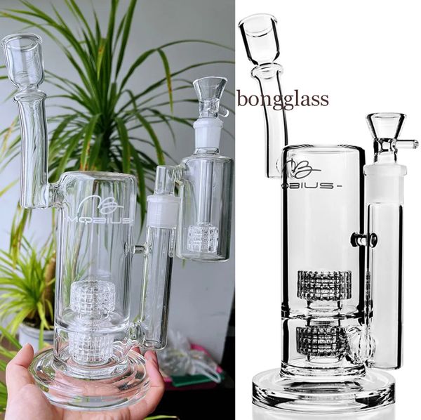 Mobius Glass Bong Hookahs Matrix sidecar 18mm Joint Glass Water Bongs Dab Rigs Smoke Pipe Heady Oil Rigs