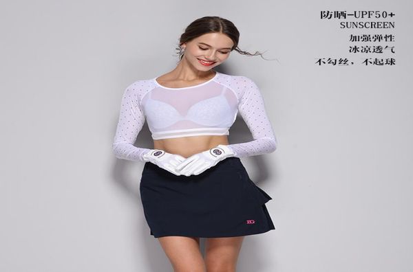 BG novo vestuário de golfe feminino039s meio comprimento fino protetor solar roupas femininas verão respirável primer 180391695801