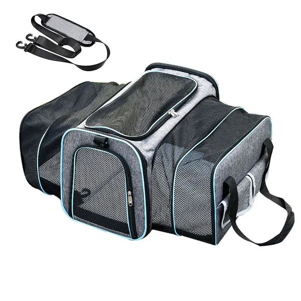 Cão gato sacos de ombro portátil pet respirável dobrável saída viagem mochila carro portátil transporte gato saco gaiola 240318