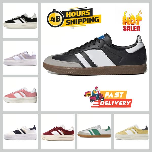 2024 Neue mutige Designer-Damenschuhe mit dicker Sohle, lässige Pink Glow Glow Gum Velvet Trainer und Vegan Cream Collegiate Green Dhgate Jogging Walking Sports Sneakers