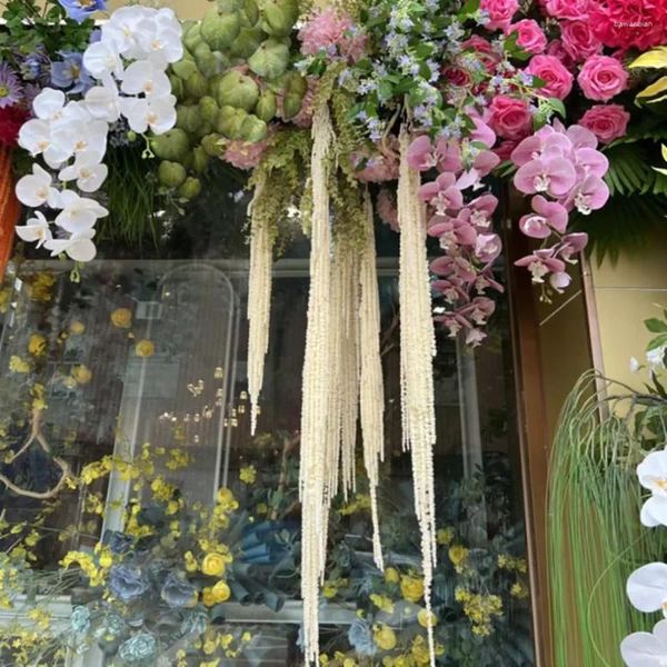 Dekoratif Çiçekler 5 Kök Ebedi Korunmuş Amaranthus Kırmızı Millet Diy Doğal Buket Uzun Yumuşak Başlık Bitkileri Düğün Dekoru Ev