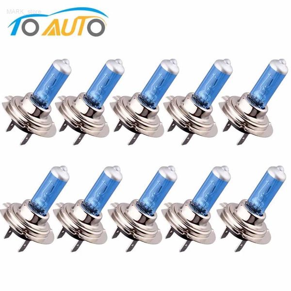 Outras luzes de carro 10pcs 24V H7 100W lâmpada halógena super brilhante lâmpada de nevoeiro farol de carro de alta potência para fonte de luz de carro estacionamento branco 5500KL204