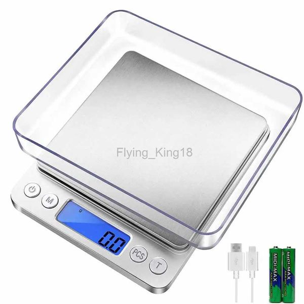 Scala delle scale domestiche Scala della cucina digitale 3000G/0,1 GUSB Display di ricarica/batterie per perdita di peso/Bake/Cook/Keto e Meal Prep 304 inossidabile 240322