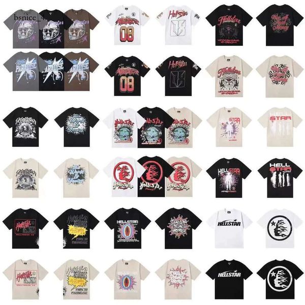 Maglietta Hellstar originale del progettista T-shirt da uomo T-shirt a maniche corte Uomo Donna T-shirt moda Hip Hop Streetwear di alta qualità Hell Star Hellstar Short 856