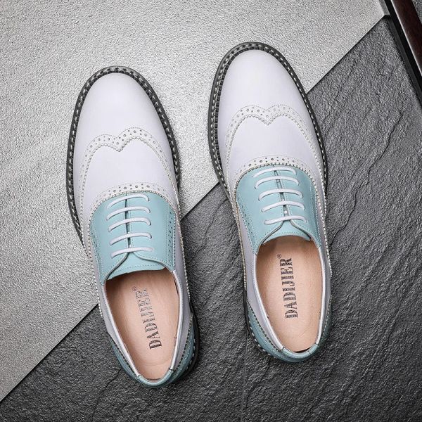 Slippers New Spring Autumn Fashion Trend Sapatos Britânicos vestido formal Sapatos de couro casual Busas Brogue Shoe Shoe Oxfords