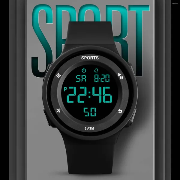 Armbanduhren Luxus Herrenuhren Digital Led Uhr Datum Sport Männer Outdoor Elektronische Mann Mode Runde Wasserdicht