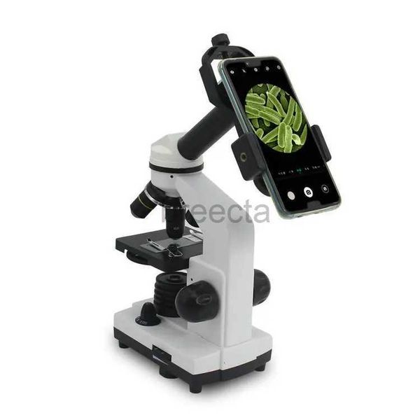 Suportes de montagem de telefone celular Adaptador de telefone celular com braçadeira de mola Acessórios de microscópio monocular Adapt Telescope Mobile Phone Clip Acessório Suporte 240322