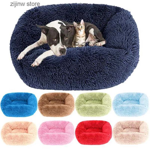 Canis Canetas Cama para Animais de Estimação para Cão Sofá de Pelúcia Acessórios Fofos Cesta Cesta Grande Pequena Grande Almofada Animais de Estimação Cães Filhote de Cachorro Canil Camas Gatos Y240322