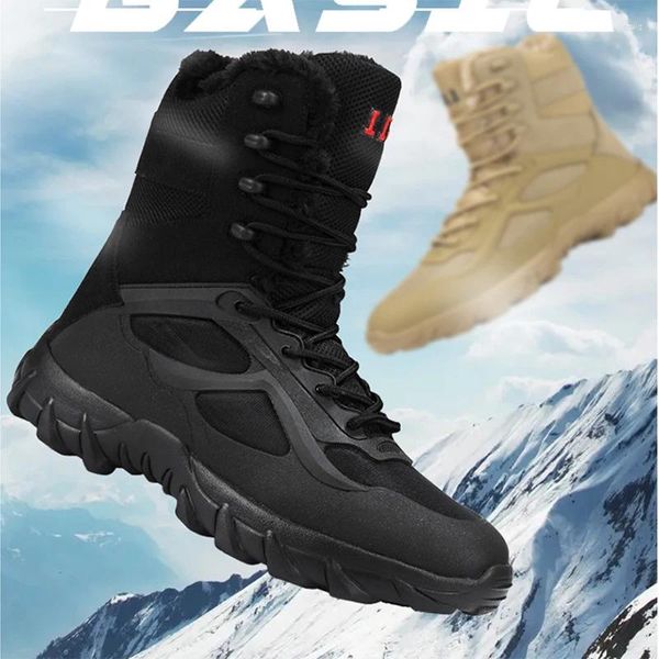 Fitnessschuhe Plus Größe 39-47 Jagd Warm halten Herren Militärische Taktische Stiefel Armee Outdoor Anti-Rutsch Langlauf Wandern