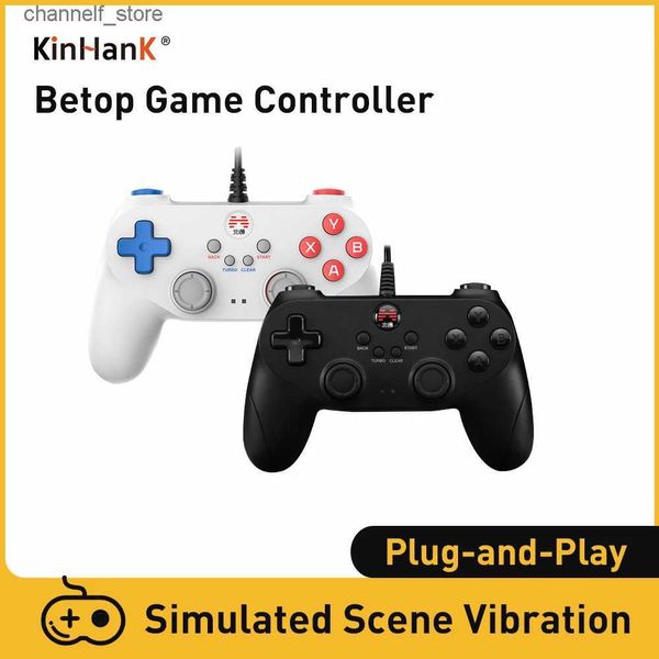 Oyun Denetleyicileri Joysticks Betop D2E/PC/TV Kutusu için Kablolu Gamepad // Steam/Süper Konsol X Mini PC Oyun Denetleyicisi Kablolu Tutamak USB Bağlantısı JoyPady240322