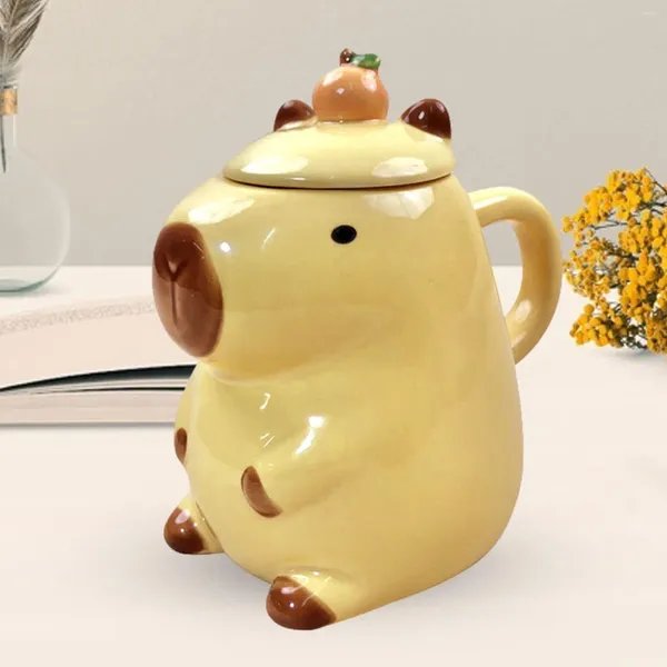 Tassen Capybara Teetasse für Erwachsene trinken 450 ml Weihnachtsgeschenk Kaffeetasse Thanksgiving Frauen Männer Urlaub Tischpartys