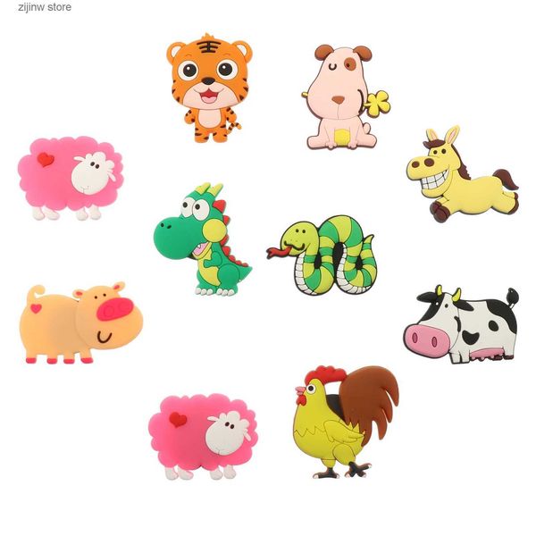 Imãs de geladeira Animal ímã de geladeira ímã de silicone ímã de geladeira 3D adesivo de desenho animado brinquedo infantil DIY escritório quadro branco pequenas ferramentas estilo misto Y240