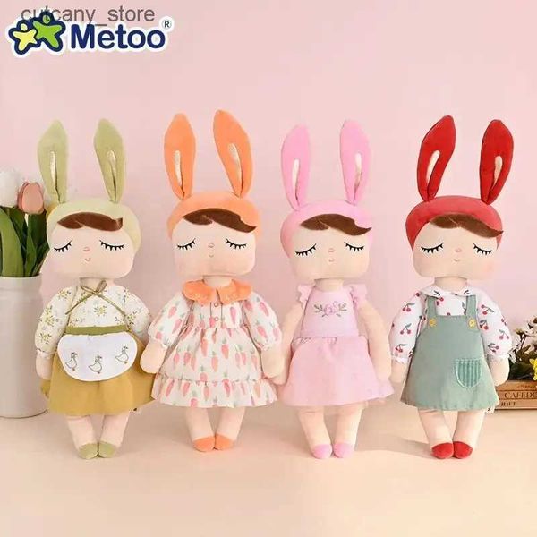 Animais de pelúcia metoo bonecas crianças brinquedos pastoral angela bonito animais de pelúcia coelho brinquedos de pelúcia para meninas bebê natal presente de aniversário l240322