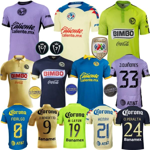 23 24 Liga MX Club America Maglie da calcio Terza HENRY R.MARTINEZ Maglia da calcio D.VALDES G.OCHOA FIDALGO 2023 Fans Player Versione Training Maillot Uomo Bambini Kit