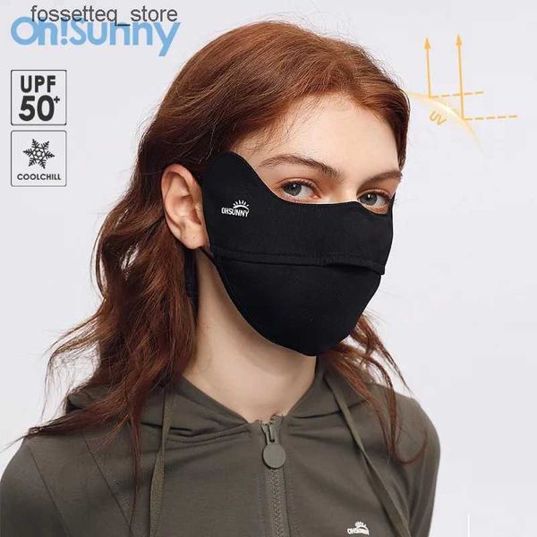 Модные маски для лица Шея Gaiter OhSunny Cool Feeling Mask 2024 Новая летняя защита от солнца Защита для лица Анти-УФ UPF50 + Открытый нос Дышащая наружная маска для лица L240322