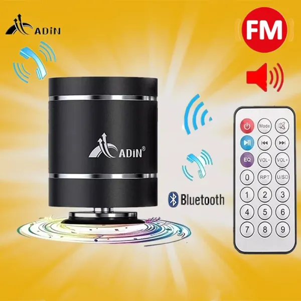 Lautsprecher Adin Fernbedienung Bluetooth-Lautsprecher Vibration mit FM-Radio Vibro-Lautsprecher 20 W kabelloser Subwoofer Bass Soundbar-Lautsprecher Telefon