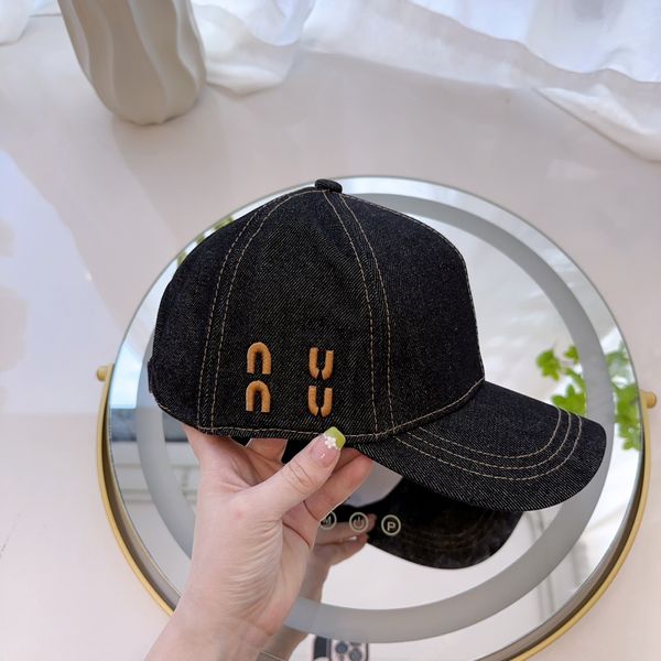 Lüks Denim Beyzbol Kapağı Erkekler Moda Seyahat Kadın Şapkaları Nakış Top Caps Designer Chapeau