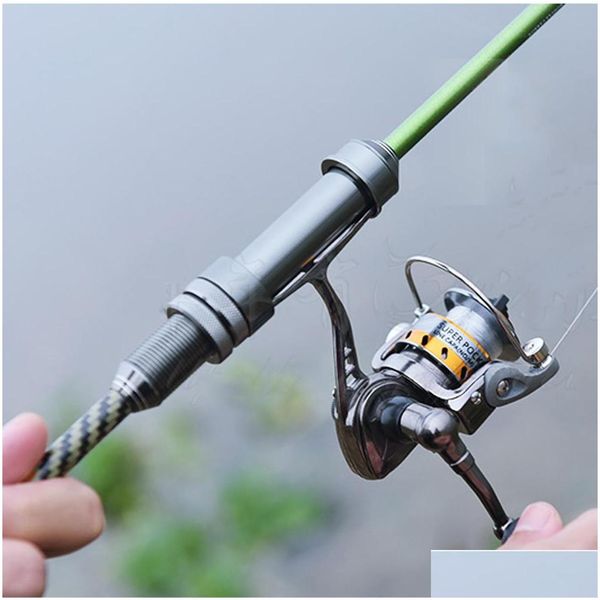 Mulinelli da spinning Power Fl Metallo Mini Mulinello da pesca sul ghiaccio invernale Piccola carpa Zattera Ruota per accessori per pesci Acqua salata Gear264P Drop Delive Dh3Rs