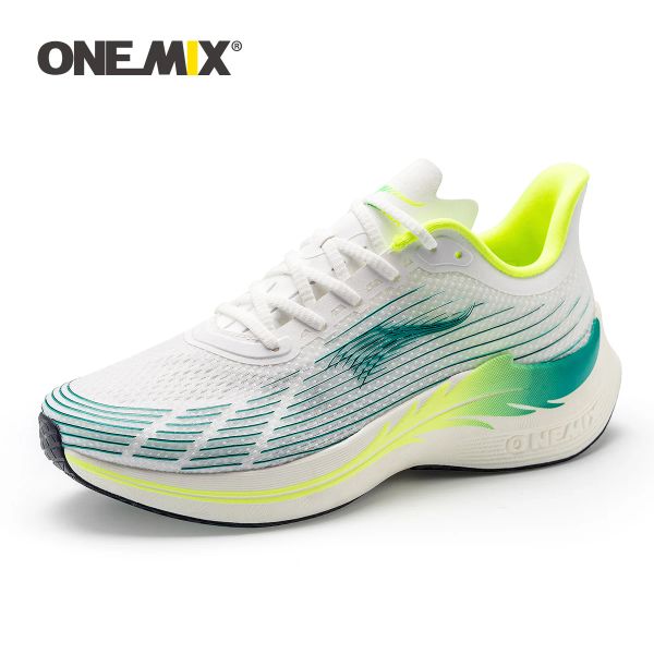 Pantofole OneMix 2023 Maratona uomini che corrono scarpe da corsa verde mesh in fibra di carbonio da ginnastica con scarpe da ginnastica a maglie