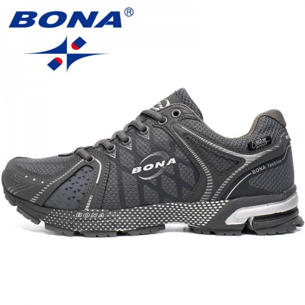 Sapatos bona novo estilo impermeável, homens de corrida tênis de corrida ao ar livre tênis de caminhada com laço de sapatos atléticos confortáveis frete grátis