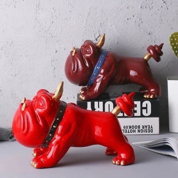 Lucky Dog Piggy Bank Coin Change Piggy Bank Domineer Bulldog Casa Soggiorno Ornamento Decorazione Grande 240319