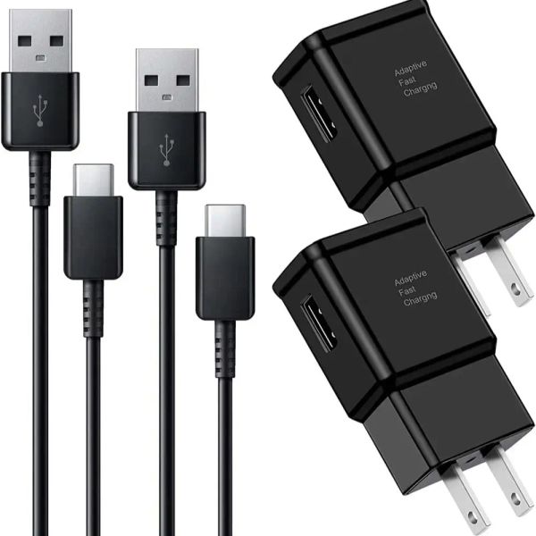 Caricatore da muro USB a ricarica rapida Cavo USB tipo C da 1,2 metri per Samsung Galaxy S8 S10 S20 S22 S23 S24 Xiaomi Huawei