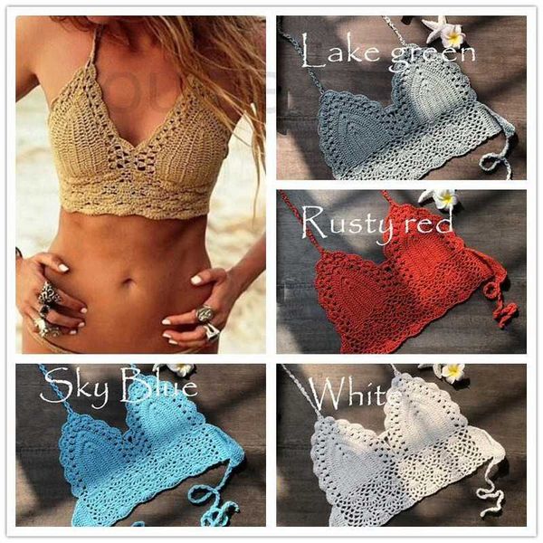 Damen-Badebekleidung, Designer-Marke, handgestrickter Bikini mit Brusteinlage, sexy, vielseitiger Hot-Spring-Split-Badeanzug 70WY 4RR2