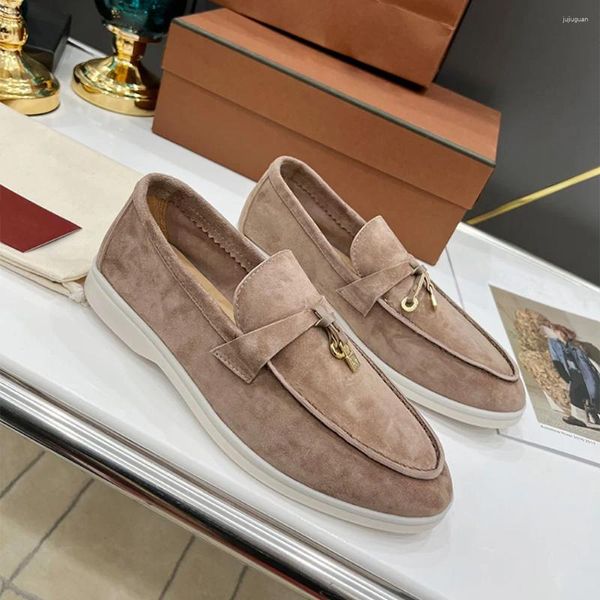 Freizeitschuhe Nackte Herren-Loafer Echtleder Business für Männer Blau Fahren Flache weiche Sohle Formeller Spaziergang Paar