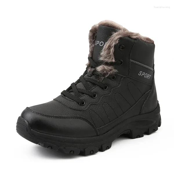 Fitness Schuhe 2024 Winter Männer Baumwolle Stiefel Warm Halten Herren Thermische Bergsteigen Pelz Innen Jagd