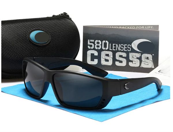 Costa 580p Мужчины Costas Designer солнцезащитные очки для мужчин Women Tr90 Спортивные рыболовные очки зеркало Blue Red