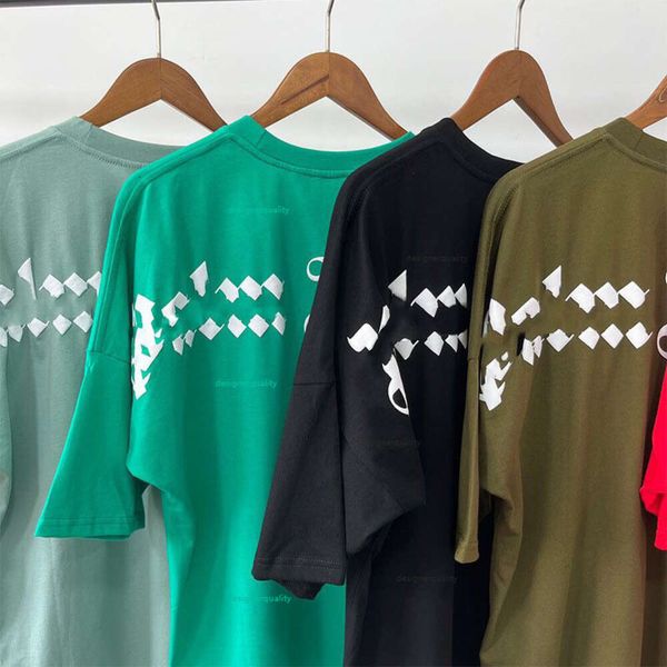 Yaz Tişört Erkek Gömlek Tasarımcı Polo Gömlek 3D Köpük Mektup Baskı Gevşek Pa Kısa Kollu Erkek ve Kadın Tişörtleri Büyük Boy Hip Hop Yarasa Kollu Tshirt