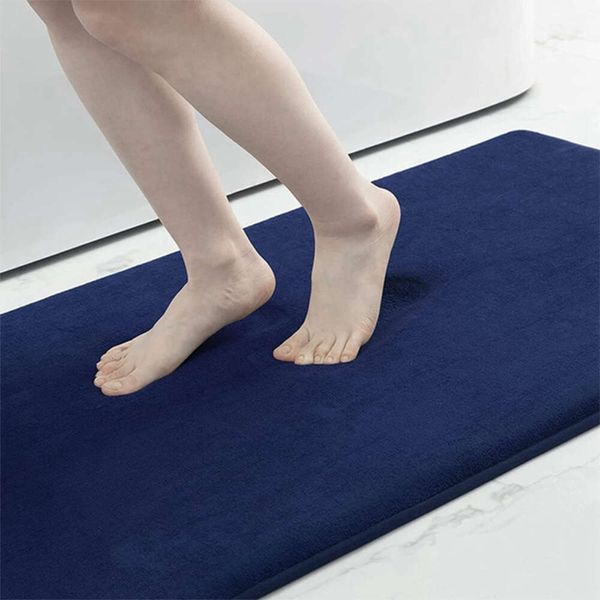 Nuovo Memory Foam Tappetino da bagno Antiscivolo Tappeto da bagno Tappetino morbido Decorazione Pavimento Tappeto Doccia Zerbino Tappeti vasca da bagno assorbenti