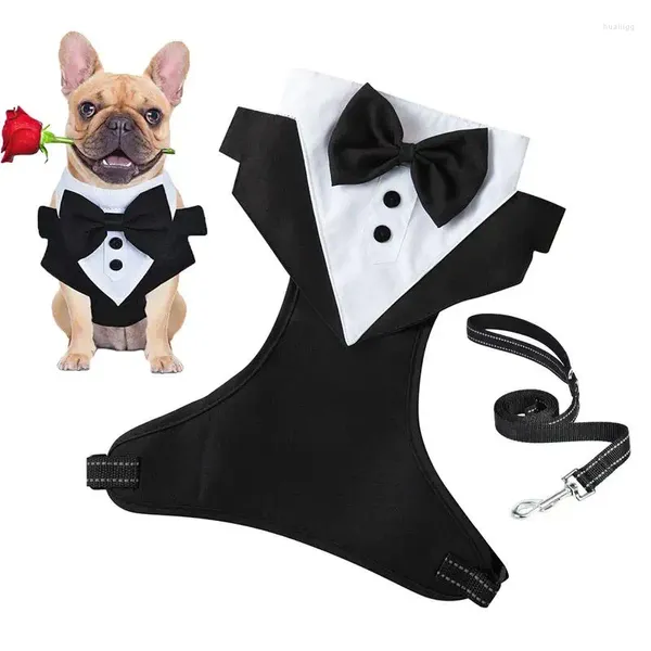 Abbigliamento per cani Abbigliamento per animali domestici Sfilata di moda per feste Abito formale Papillon Camicia Cerimonia Smoking Cucciolo Abito da sposa Cani di piccola taglia Gatti