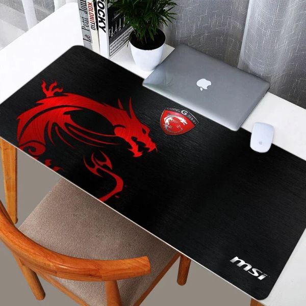 Pads Gaming Mauspad Bunte Anime MSI Mousepad Schreibtisch Matte Pc Zubehör Mode Gummi Mause Pads Tastatur Mäuse Deskmat Gamer