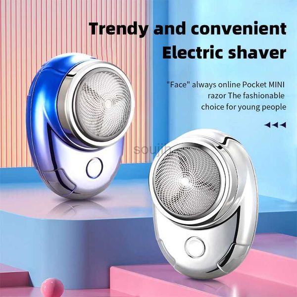 Rasoi elettrici Mini rasoio elettrico da uomo tascabile lavabile ricaricabile portatile senza fili trimmer rasoio per capelli 240322