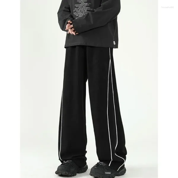 Женские брюки Deeptown Harajuku, весенние полосатые спортивные штаны большого размера, женские винтажные корейские повседневные мешковатые спортивные штаны Y2k, широкие брюки