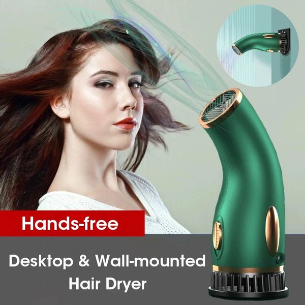Secador de cabelo Blue Ray Wallmounted Desktop Blow Dryer para mulheres UE 1500W negativo iônico vento frio para salão de cabeleireiro uso doméstico 240314