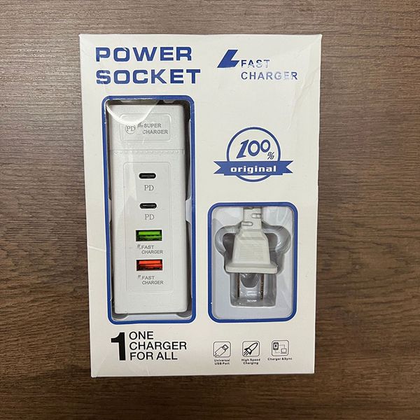 Presa di alimentazione universale 20 W 2 PORTA USB Porta 2PD tipo C Caricatore rapido Presa elettrica Presa universale PD QC3.0 per prolunga presa di corrente per ufficio domestico