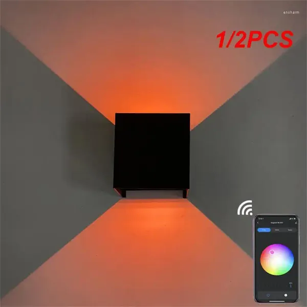 Duvar Lambası 1/2pcs Modern LED Işık Yukarı Alüminyum Sconce RGB Koridor Koridoru Yatak Odası Sanat Dekoru için Dimmable Işıklar