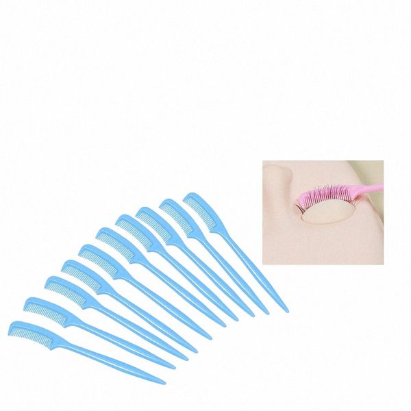 Glamlash 10 Stück Augenbrauenkamm Mini-Make-up-Pinsel Tragbarer Haarkamm Sal-Bürste Eyel Extensi Beauty Makeup Tools w9lP #