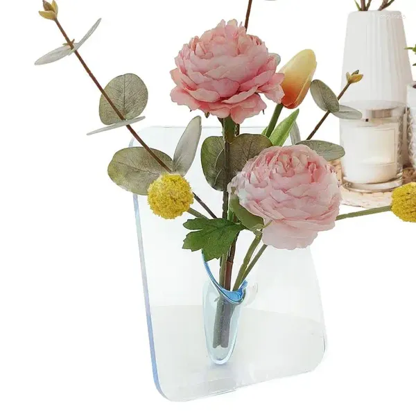Vazolar Po Çerçeve Çiçek Vazo Modern Akrilik Küçük Bed Odası Merkez Parçası Kitaplık Düğün Yaşam