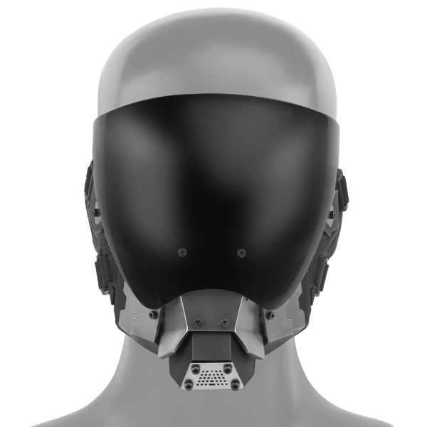 Capacos Cyberpunk Comandante tático Máscara Máscara de Máscara de Paintball Máscara de Paintball Propções de Halloween Cosplay Decoração Acessórios de caça