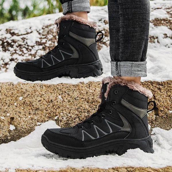 Scarpe da fitness Stivali da trekking Impermeabili Taglia 48 Militari Uomo Esercito Forte Nero Per Gomma antiscivolo Resistente al freddo Caldo