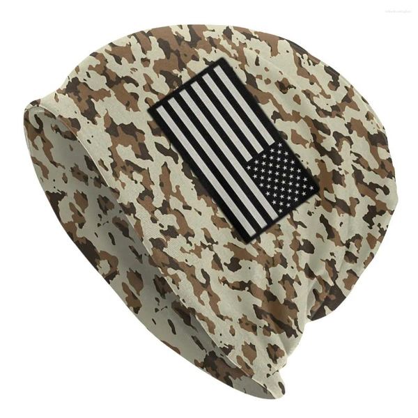 Berretti Camo Army Skullies Berretti Cappelli da esterno Desert Camouflage Cofano sottile Berretti a vita bassa Paraorecchie da donna per uomo