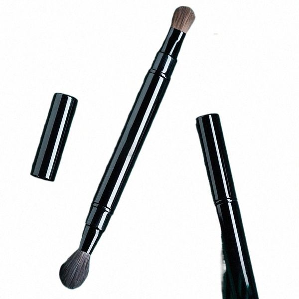 1 pz Pennello per trucco portatile a doppia estremità Cosmetico Naso Ombretto Ombretto H Strumenti per pennelli per trucco di bellezza 70X8 #