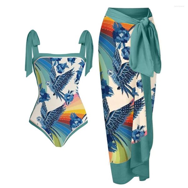 Женские купальники, женский купальник в стиле ретро, цельный праздничный пляжный костюм, винтажный дизайнерский купальный костюм, летняя юбка, одежда для серфинга