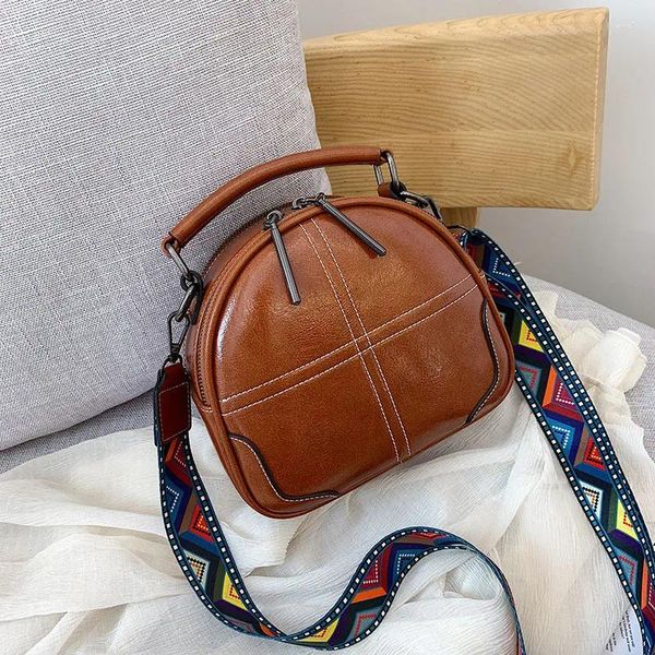 Sacos de ombro retro couro do plutônio senhoras pequeno saco moda na moda selvagem 2024 grande capacidade verão bolsa mensageiro bolsas femininas