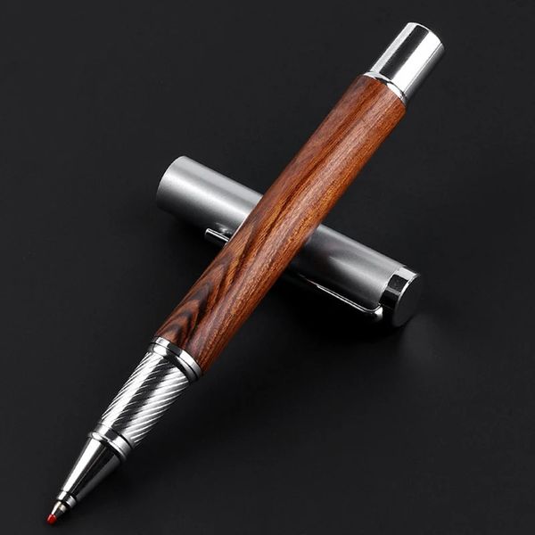 Penna a sfera di lusso in legno metallo scrittura firma regalo articoli di cancelleria per ufficio personalizzati 240319