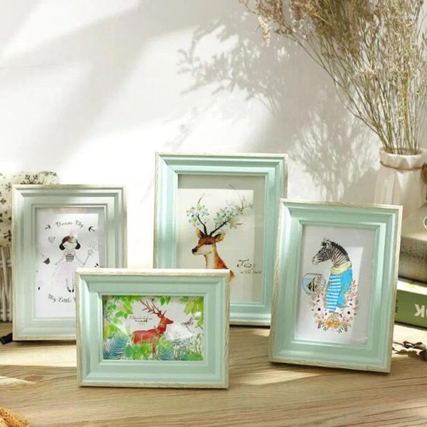 Quadros 5 polegadas 6 polegadas 7 polegadas Po Po Frame Simplicity Forma do retângulo Picture Office Desktop Ornaments Display Home Decor