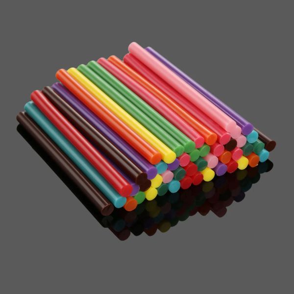 Varas 100pcs 10 cores 7x100mm DIY Hot Melt Glue Stick Adesivo Colorido para Pistola de Cola Elétrica Car Audio Craft Repair Sealing Wax Stick